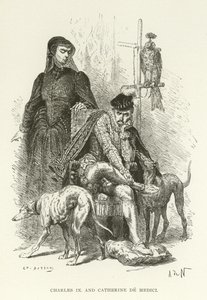 Charles IX og Catherine de Medici av American School