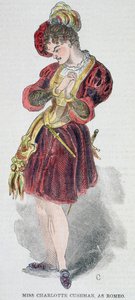 Charlotte Cushman (1816-76) i kostyme som Romeo, 1851 av American School