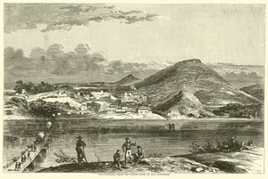 Chattanooga fra nordbredden av Tennessee, september 1863 av American School