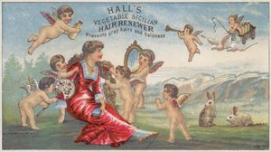 Cherubs Brushing Ladys Hair