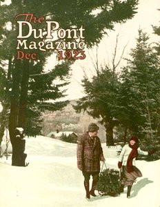 Juletre, forside av DuPont Magazine, desember 1923 av American School