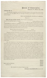 Rundskriv nr. 12, en blank søknad om fritak fra tjeneste i den konfødererte hæren, 24. mars 1864 av American School