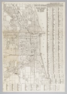 Kart over byen Chicago av American School
