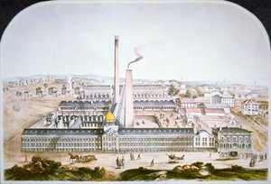 Colts patentskytevåpenfabrikk i Hartford, Connecticut av American School