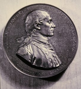 Minnemedalje av John Paul Jones, etter et portrett av Jean-Antoine Houdon av American School
