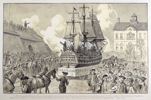 Kongressparade og feiring, ca. 1790 av American School
