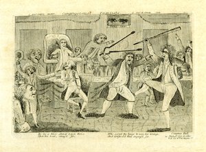 Congressional pugilists: Griswold og Lyon, ved Congress Hall, Philadelphia, PA av American School