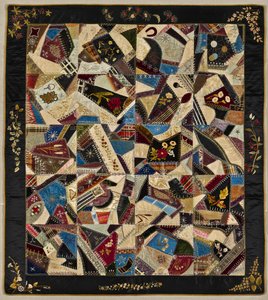 Crazy Quilt, ca. 1875-1900 (silke, brokade og fløyel) av American School