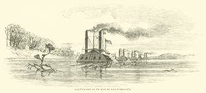 Daviss flåte på vei til Farraguts, juli 1862 av American School