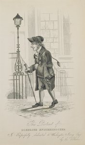 Diedrich Knickerbocker, dedikert til Washington Irving (1783-1859) av American School