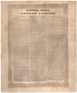 Avskjedsadresse til Andrew Jackson, 1837 av American School