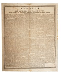 Avskjedstale til avdøde general George Washington, 17. september 1796