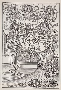 Fay Melusine, fra The World Guide to Gnomes, Fairies, Alves and Other Little People av Thomas Keightley (1789-1872) Publisert 1880 av American School