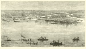 Føderal flåte i Mobile Bay, august 1864 av American School