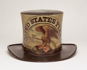 Firemans Parade Hat malt av David Bustill Bowser, ca. 1850 (skinn) av American School
