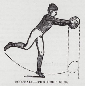 Football, the Drop Kick (gravering) av American School