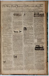 Forsiden av New York Journal and Patriot Register, 21. august 1793 av American School