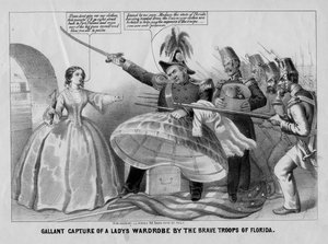 Galant fangst av en damegarderobe av de modige troppene i Florida, utgitt av J.L. Magee, Philadelphia, ca. 1861 av American School