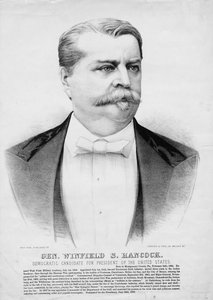 Gen. Winfield S. Hancock: Demokratisk kandidat til president i USA, pub. av Currier & Ives, ca. 1880 av American School