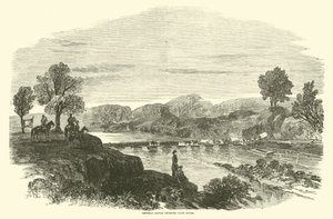 General Banks krysser Cane River, april 1864 av American School