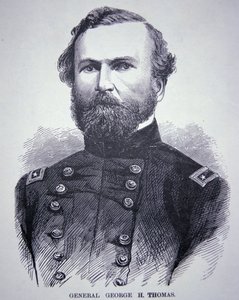 General George H. Thomas (1816-70) (gravering) av American School