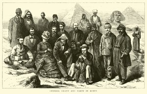 General Grant og parti i Egypt av American School