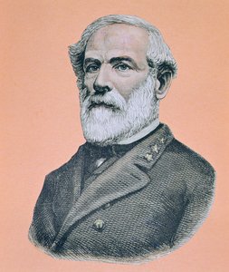 General Robert E. Lee (1807-70) (lito i farge) av American School