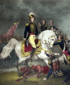 General William Henry Harrison i slaget ved Tippecanoe i 1811 av American School