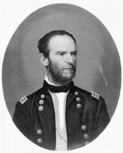 General William Sherman, c.1865 (engraving) av American School