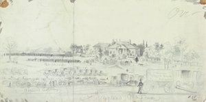 Generell oversikt ved slutten av slaget, fra Civil War Sketchbooks av American School