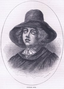 George Fox 1651, illustrasjon fra Cassells History of the United States pub. av Petter & Galpin ca. 1890 av American School