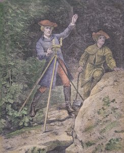 George Washington som landmåler i Virginia, 21 år gammel (farge litho) av American School