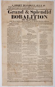Grand and Splendid Bobalition of Slavery, 1822 av American School