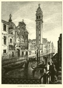 Gresk kirke og kanal, Venezia av American School