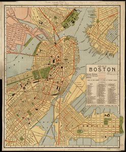 Guide kart over Boston av American School