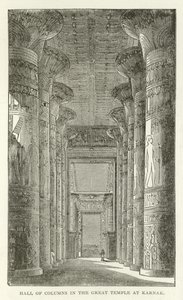 Hall of Columns i det store tempelet i Karnak av American School