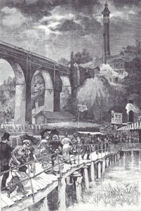 High Bridge over Harlem River, som frakter ferskvann fra Westchester County til Central Park-reservoaret av American School