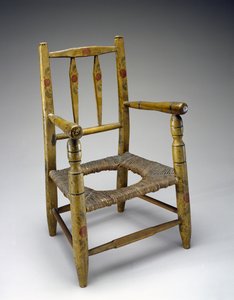 Hole Chair, ca. 1800-1850 (uidentifisert tre, maling, pensel) av American School