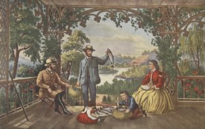 Home From The Brook, The Lucky Fisherman, pub. 1867, Currier & Ives av American School