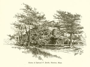 Hjemmet til Samuel F. Smith, Newton, Mass av American School