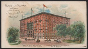 Hotel Trade Card (farget gravering) av American School