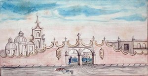 Huamantla, Mexico (akvarell på papir) av American School