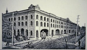 Hudson River Railroad Terminal, New York City av American School