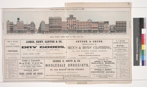 Illustrasjon fra Baxters Panoramic Business Directory of Philadelphia, 1860 av American School
