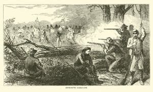 Improvisert barrikade, juli 1863 av American School