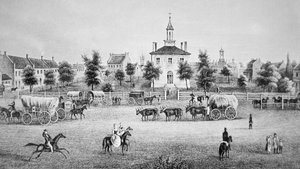 Independence, Missouri, ca. 1850 (gravering) av American School
