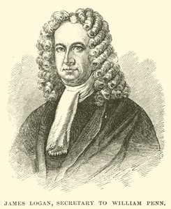James Logan, sekretær for William Penn (gravering) av American School