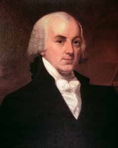 James Madison (1751-1836) (litho-farge) av American School