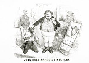John Bull gjør en oppdagelse (litho) av American School