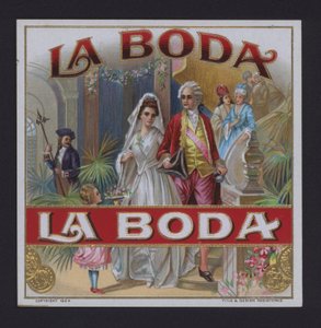 The Wedding, sigaretikett (chromolith) av American School